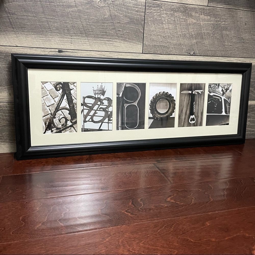 ABBOTT Personalized Name Art Wall Decor Sepia Color 30.5” x 11”